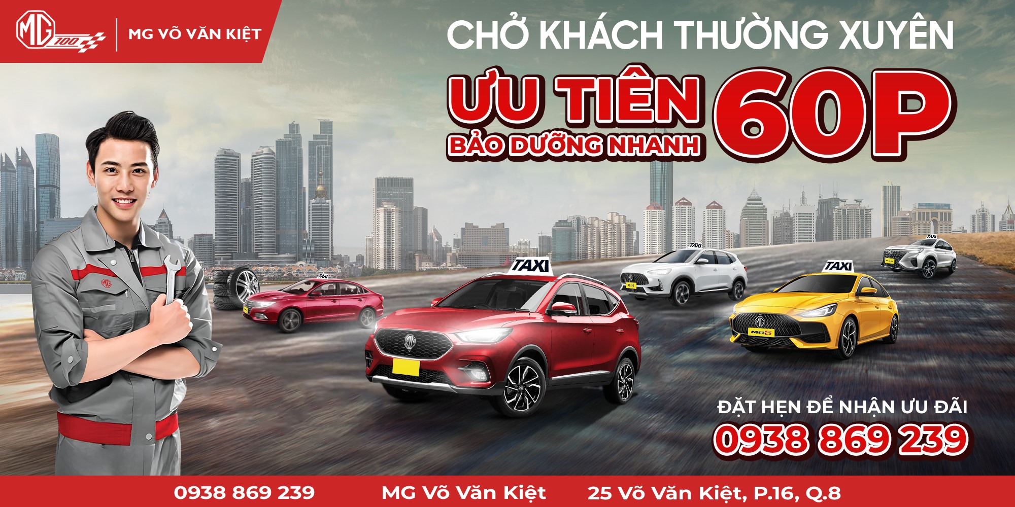 CHỞ KHÁCH THƯỜNG XUYÊN - ƯU TIÊN BẢO DƯỠNG NHANH 60P!